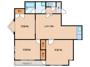 イーストガーデン杉の木館の物件間取画像